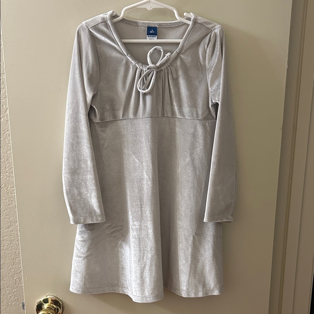 Old Navy Kids Dress in Shiny Gray